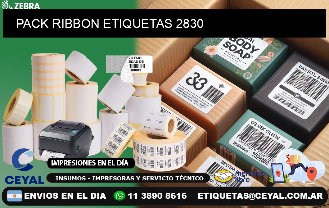 PACK RIBBON ETIQUETAS 2830