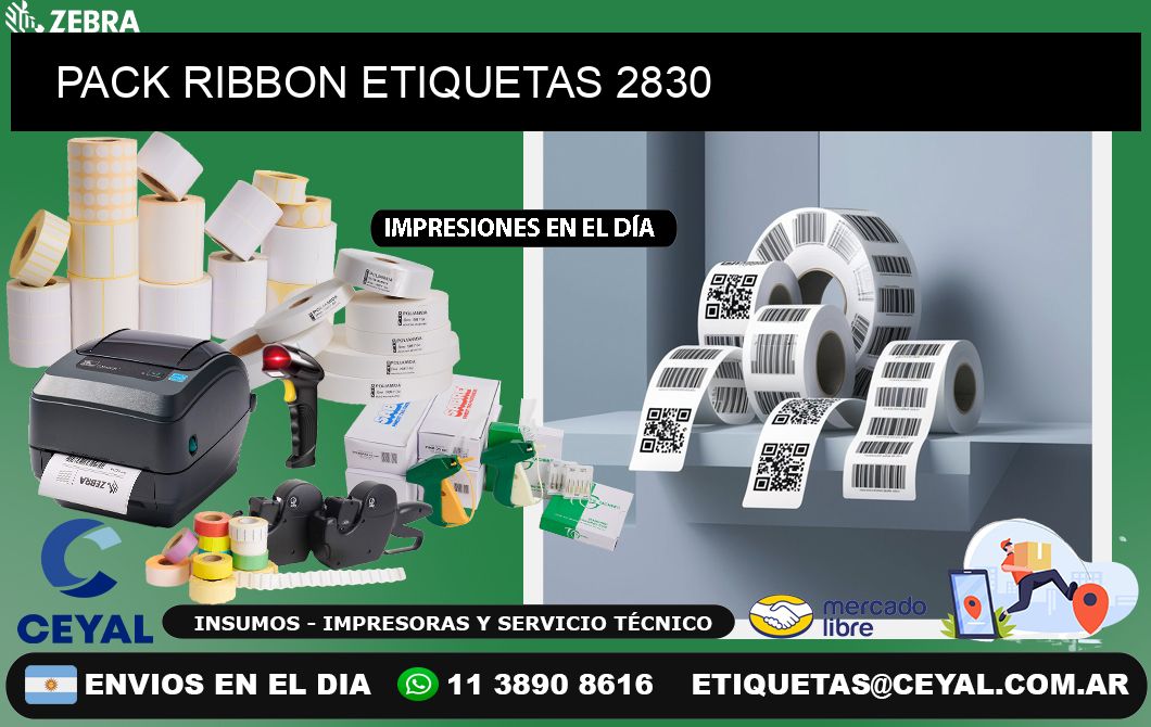PACK RIBBON ETIQUETAS 2830