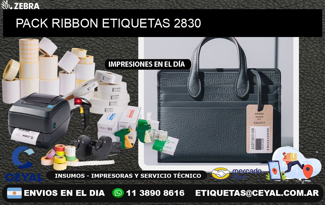 PACK RIBBON ETIQUETAS 2830