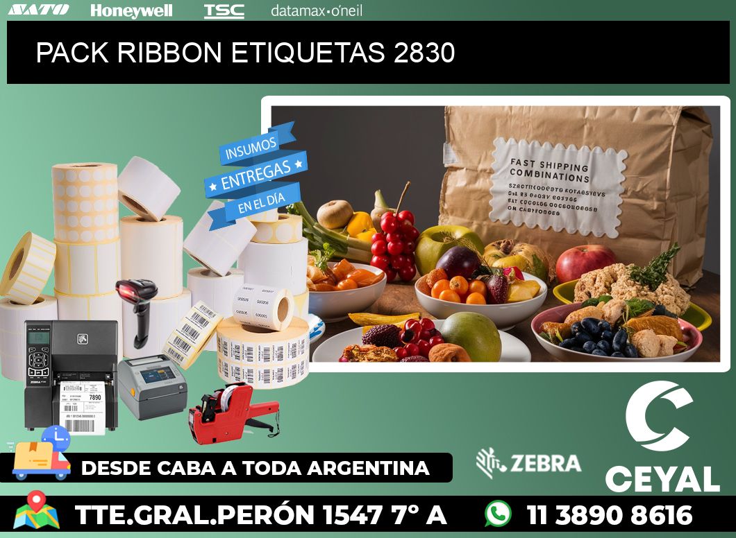 PACK RIBBON ETIQUETAS 2830