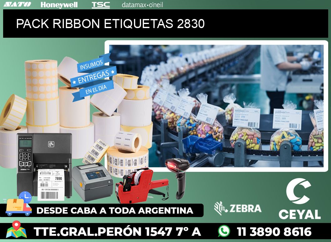 PACK RIBBON ETIQUETAS 2830