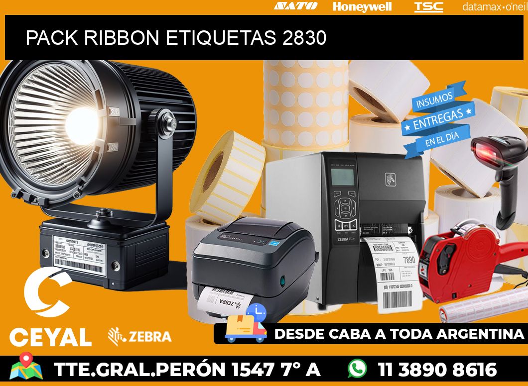 PACK RIBBON ETIQUETAS 2830