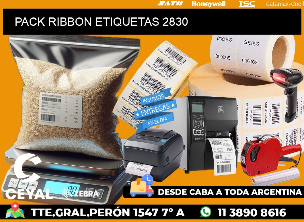 PACK RIBBON ETIQUETAS 2830