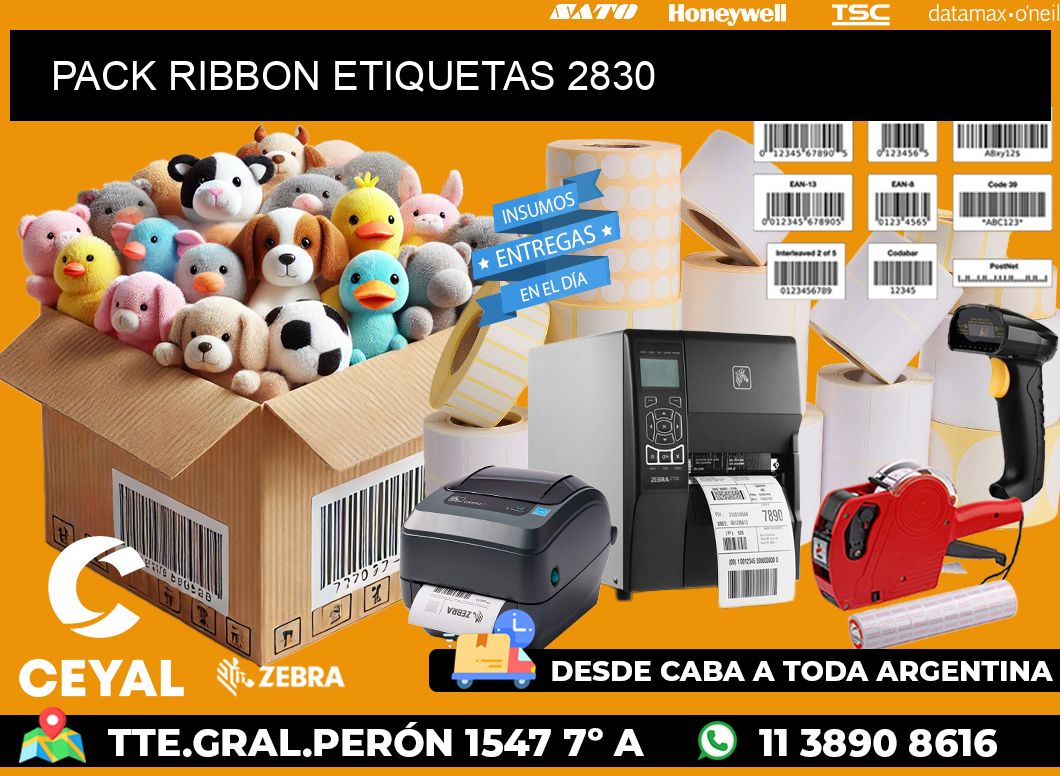 PACK RIBBON ETIQUETAS 2830