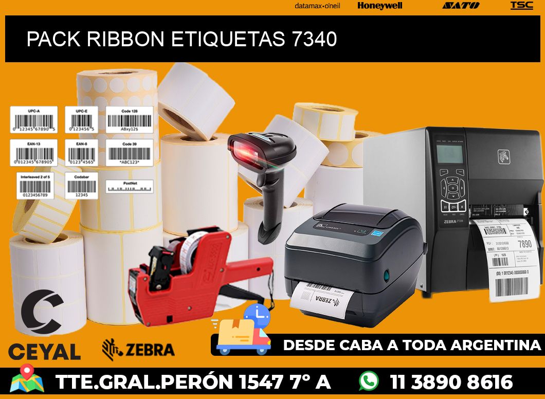 PACK RIBBON ETIQUETAS 7340