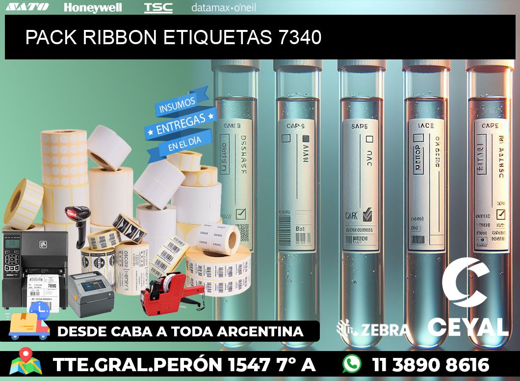 PACK RIBBON ETIQUETAS 7340