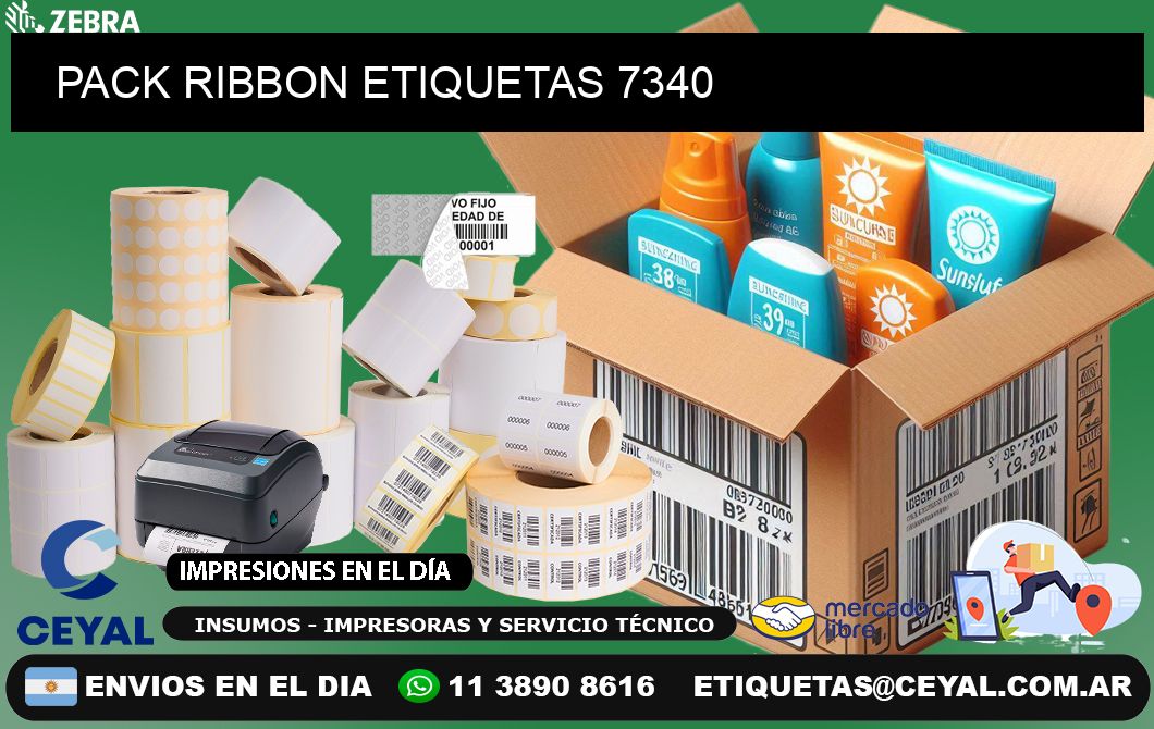 PACK RIBBON ETIQUETAS 7340