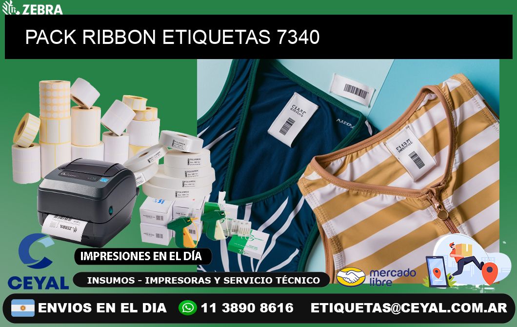 PACK RIBBON ETIQUETAS 7340