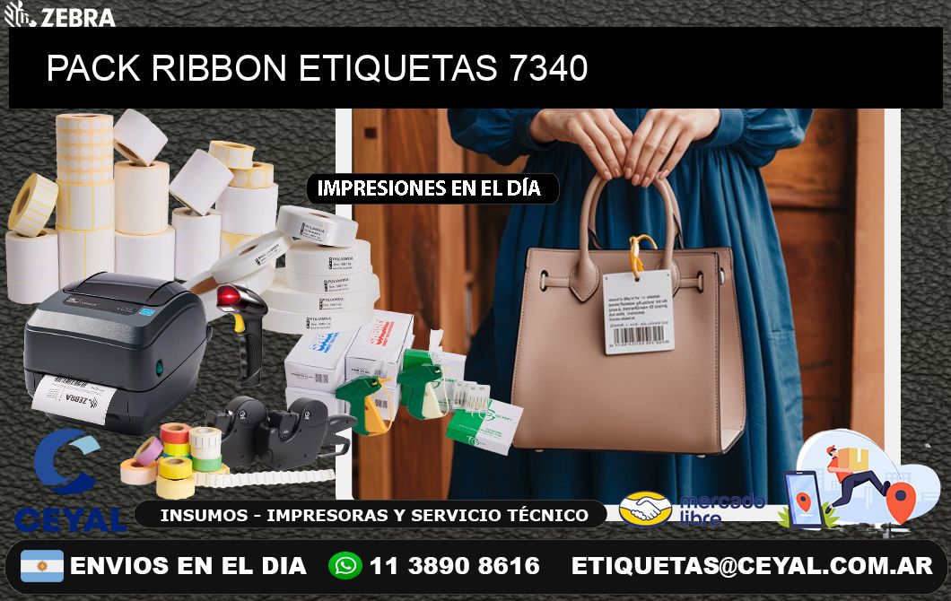 PACK RIBBON ETIQUETAS 7340