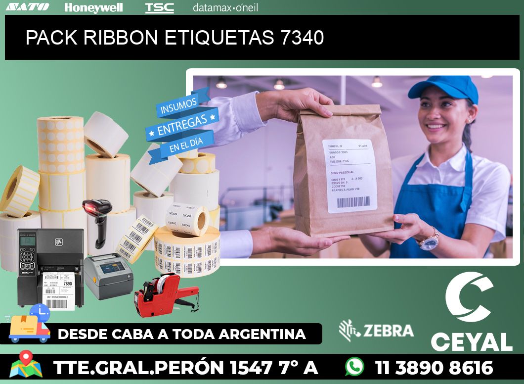 PACK RIBBON ETIQUETAS 7340
