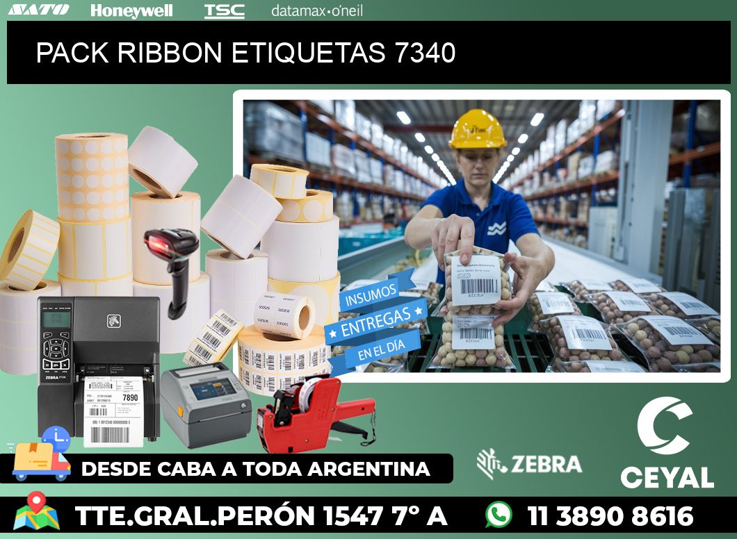 PACK RIBBON ETIQUETAS 7340