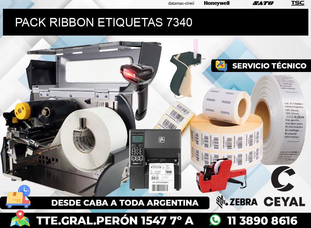 PACK RIBBON ETIQUETAS 7340