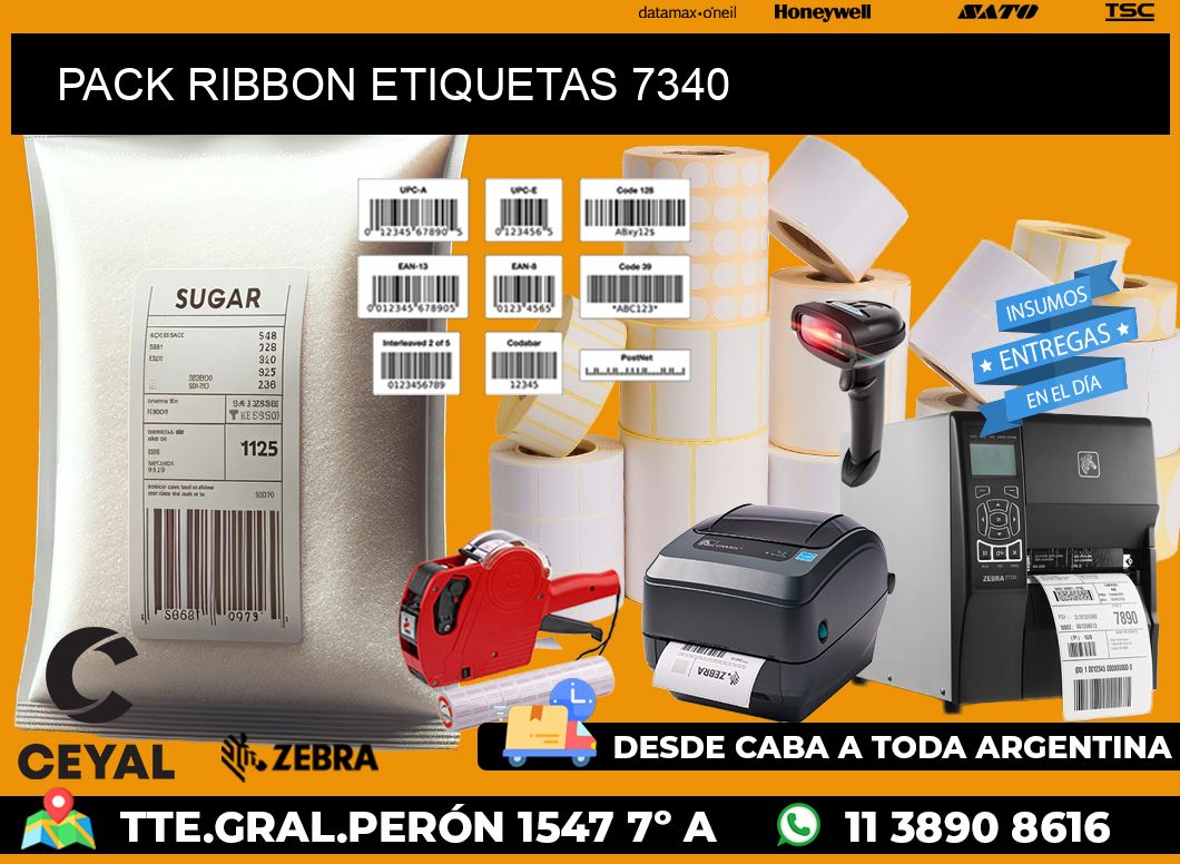 PACK RIBBON ETIQUETAS 7340