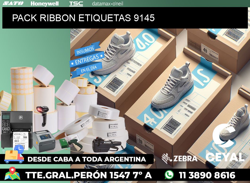PACK RIBBON ETIQUETAS 9145