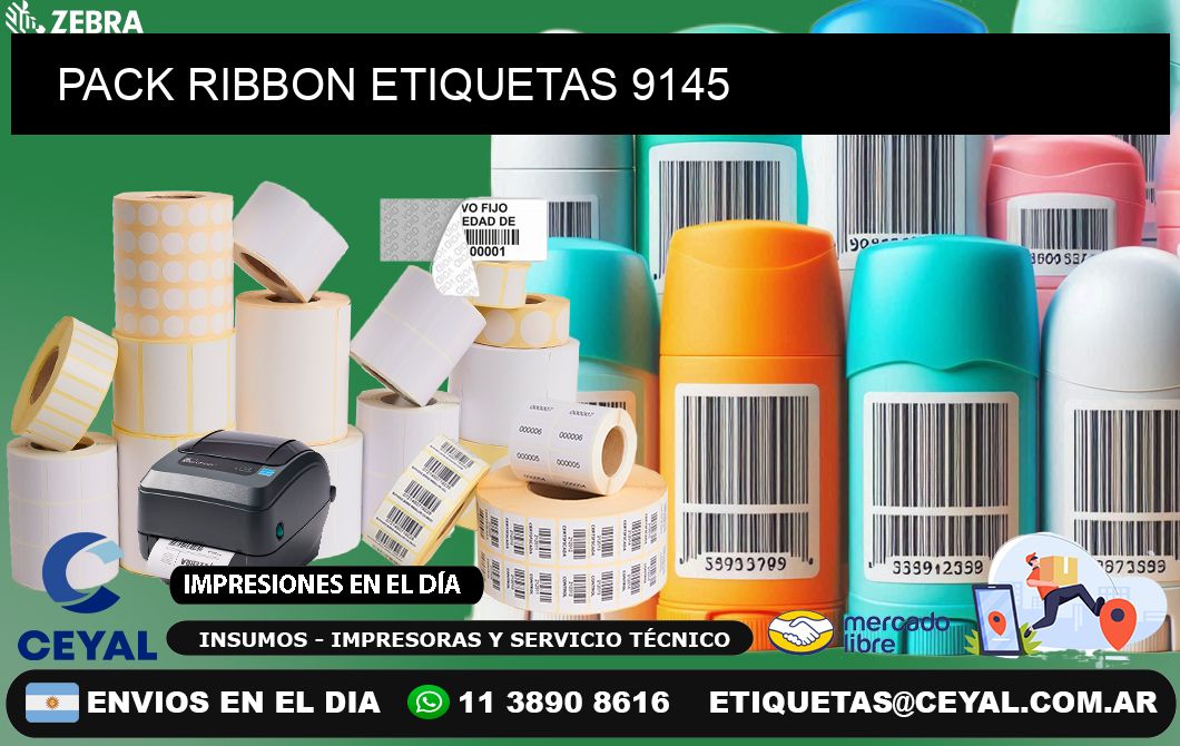 PACK RIBBON ETIQUETAS 9145