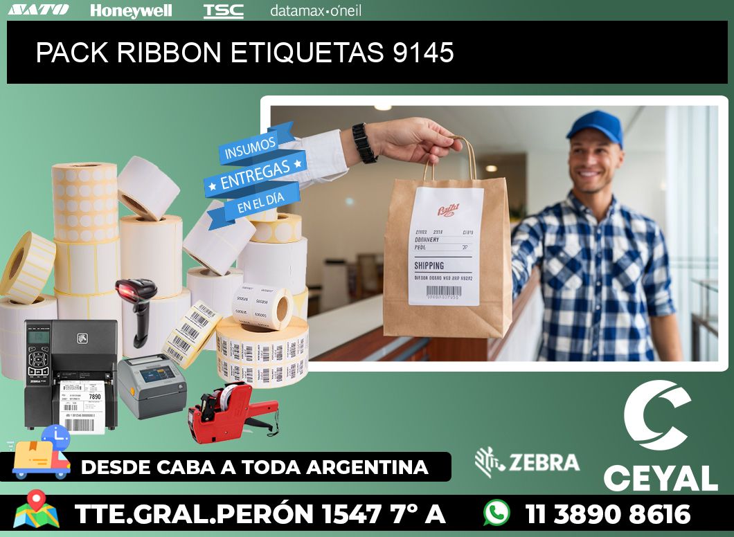 PACK RIBBON ETIQUETAS 9145