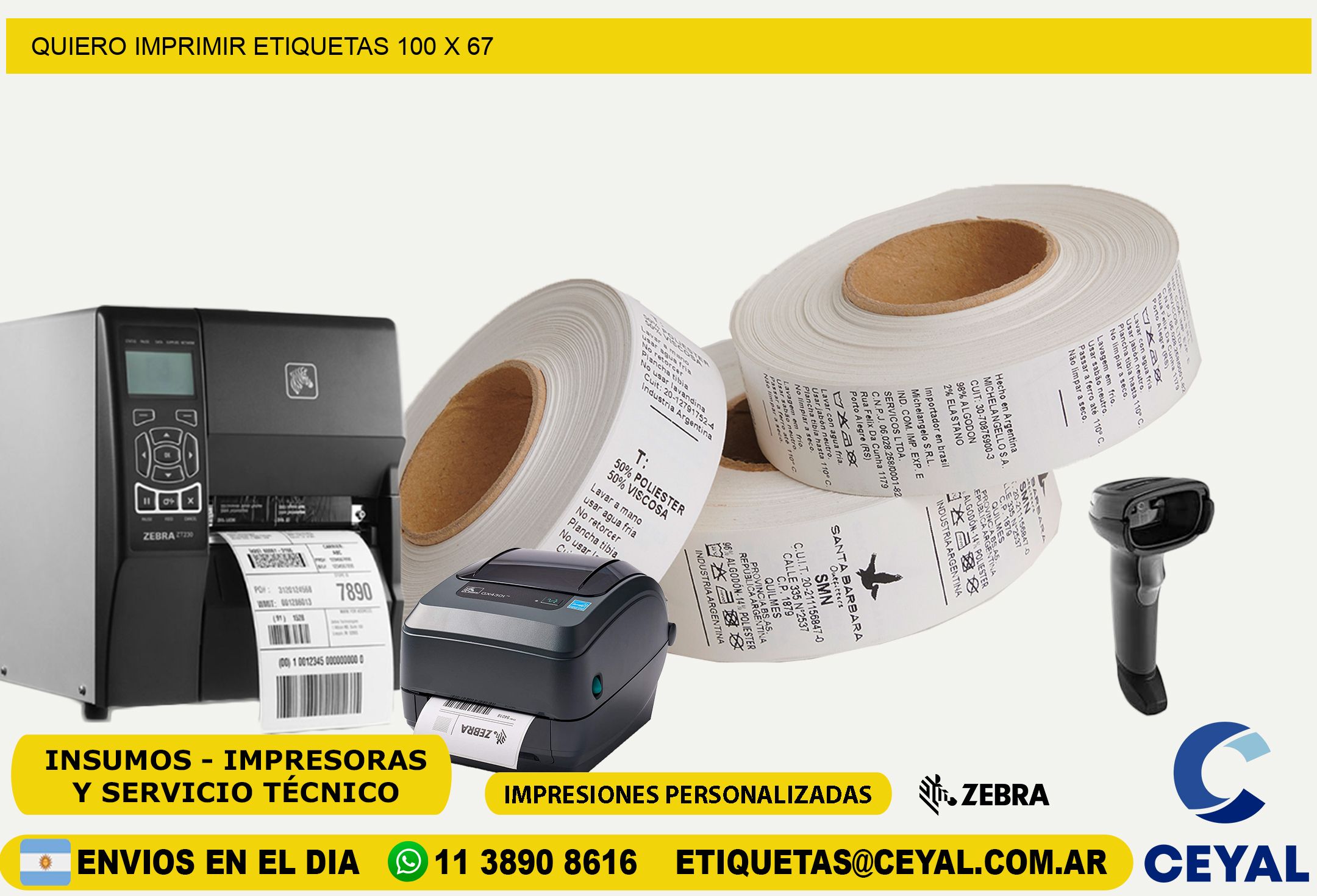 QUIERO IMPRIMIR ETIQUETAS 100 x 67