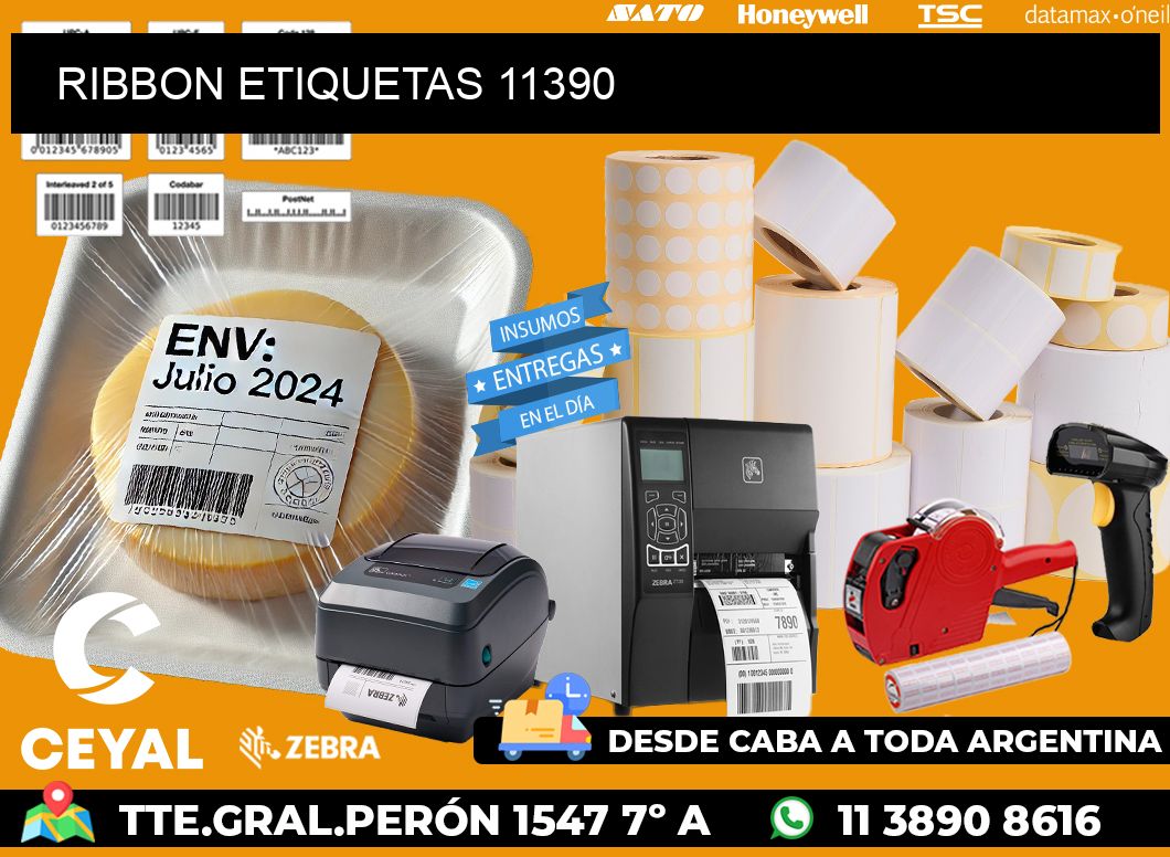 RIBBON ETIQUETAS 11390
