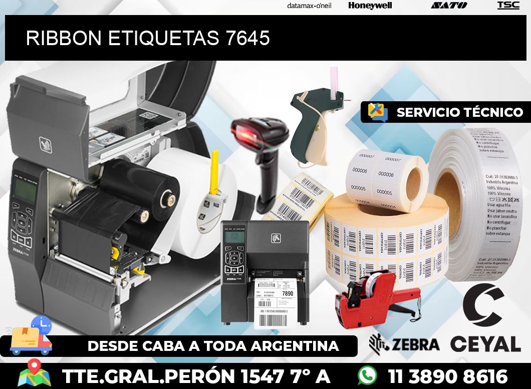 RIBBON ETIQUETAS 7645