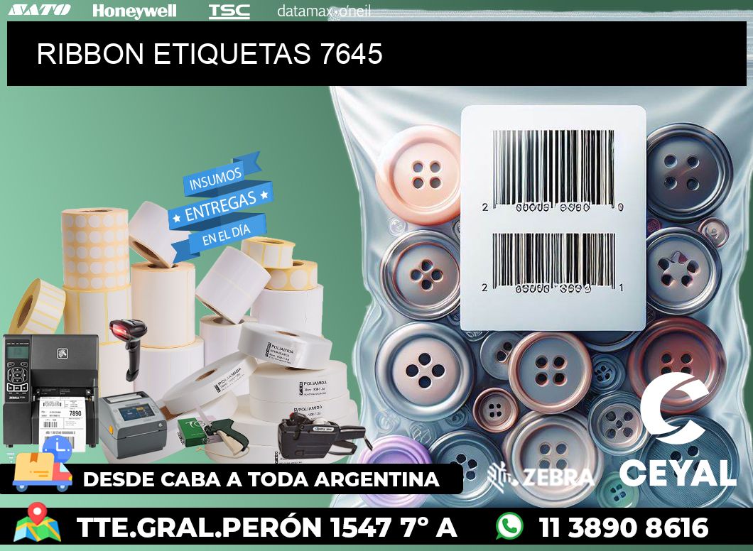 RIBBON ETIQUETAS 7645