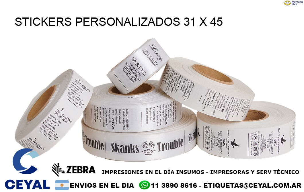 STICKERS PERSONALIZADOS 31 x 45