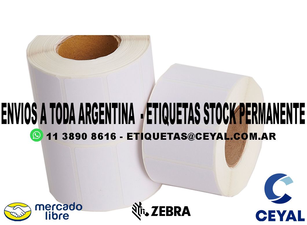 50 CAJAS DE ETIQUETAS  47 x 38 X 1000 UNIDADES