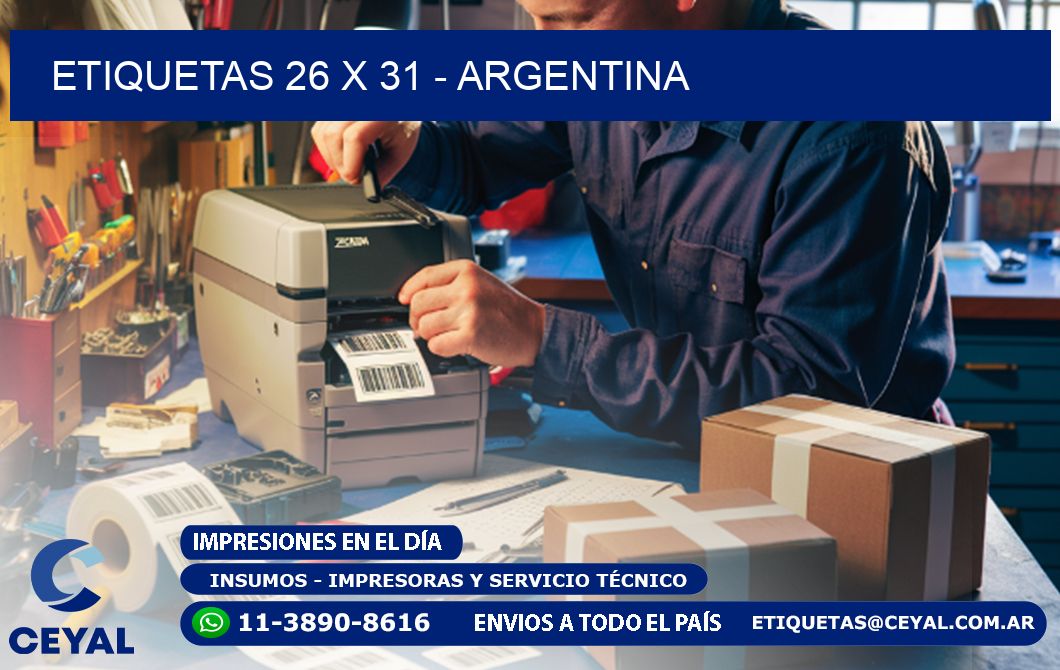 ETIQUETAS 26 x 31 - ARGENTINA