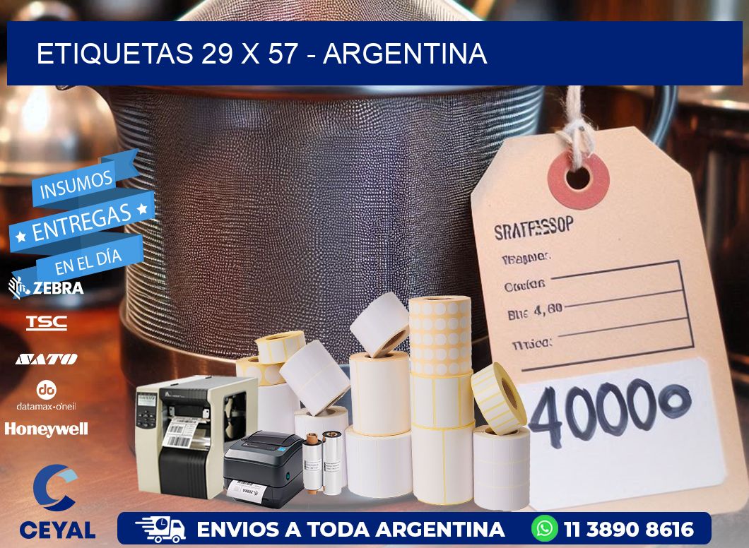 ETIQUETAS 29 x 57 - ARGENTINA