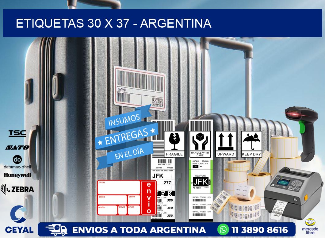 ETIQUETAS 30 x 37 - ARGENTINA