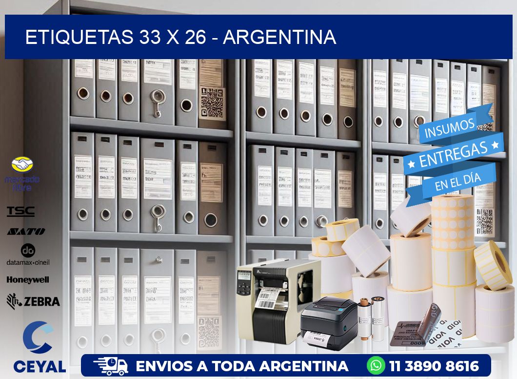 ETIQUETAS 33 x 26 - ARGENTINA