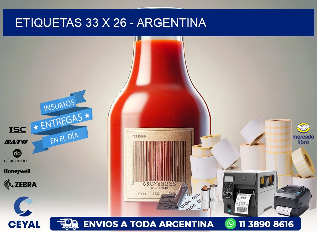 ETIQUETAS 33 x 26 - ARGENTINA