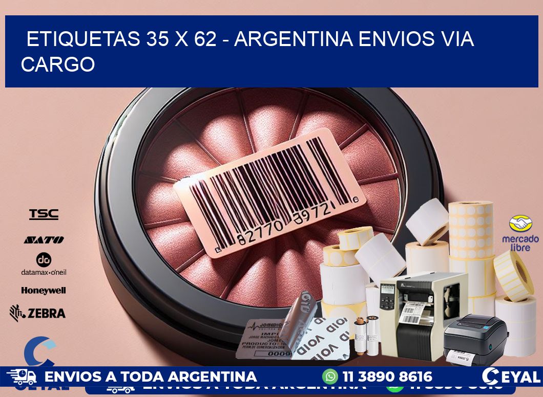 ETIQUETAS 35 x 62 – ARGENTINA ENVIOS VIA CARGO