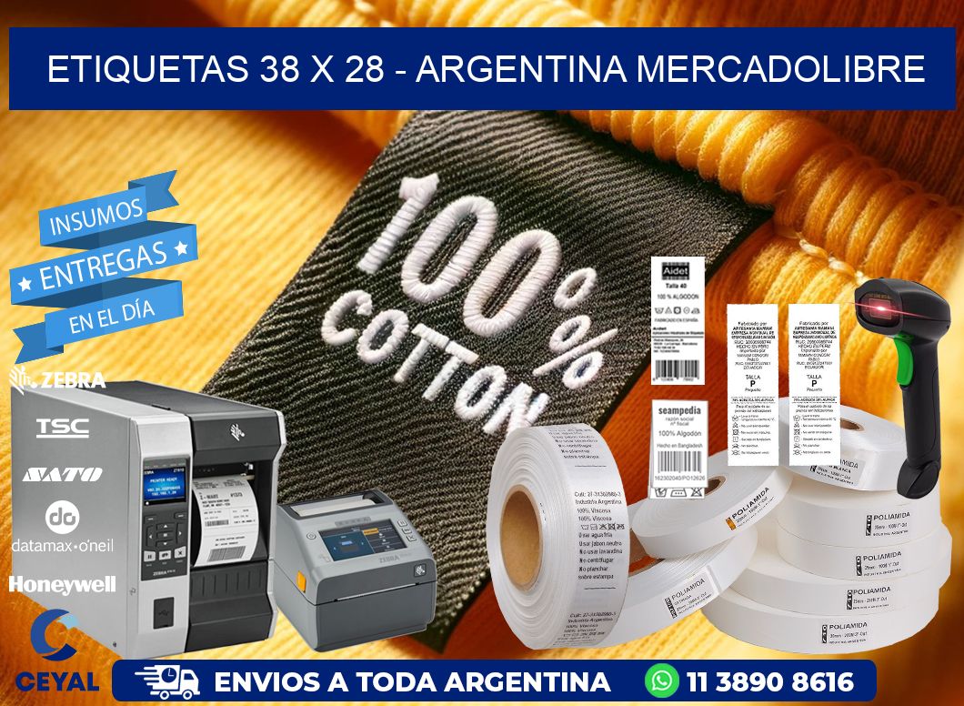 ETIQUETAS 38 x 28 - ARGENTINA MERCADOLIBRE