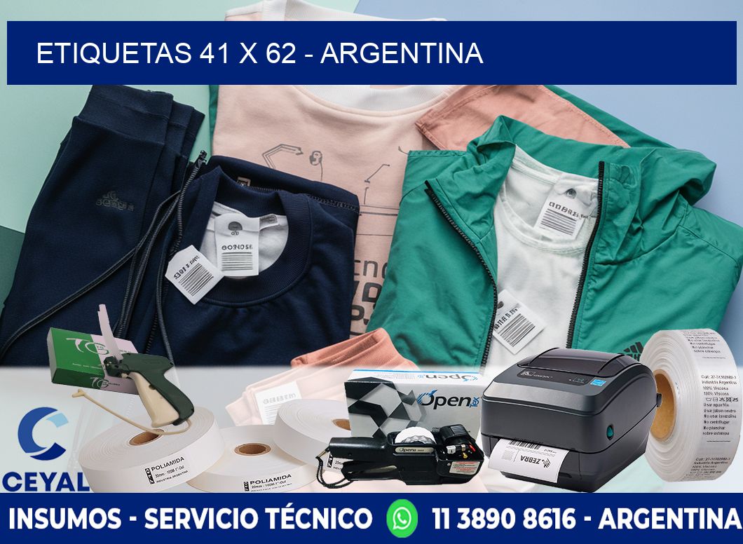 ETIQUETAS 41 x 62 - ARGENTINA