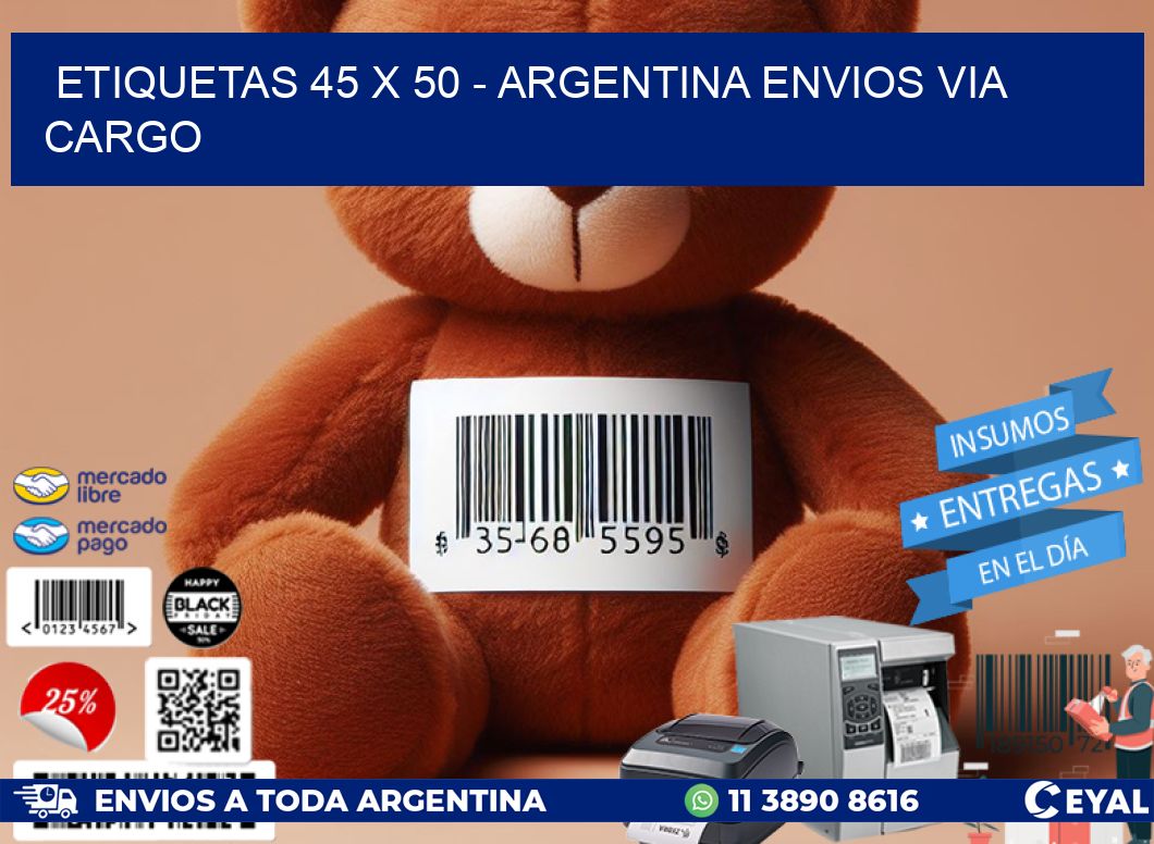 ETIQUETAS 45 x 50 – ARGENTINA ENVIOS VIA CARGO