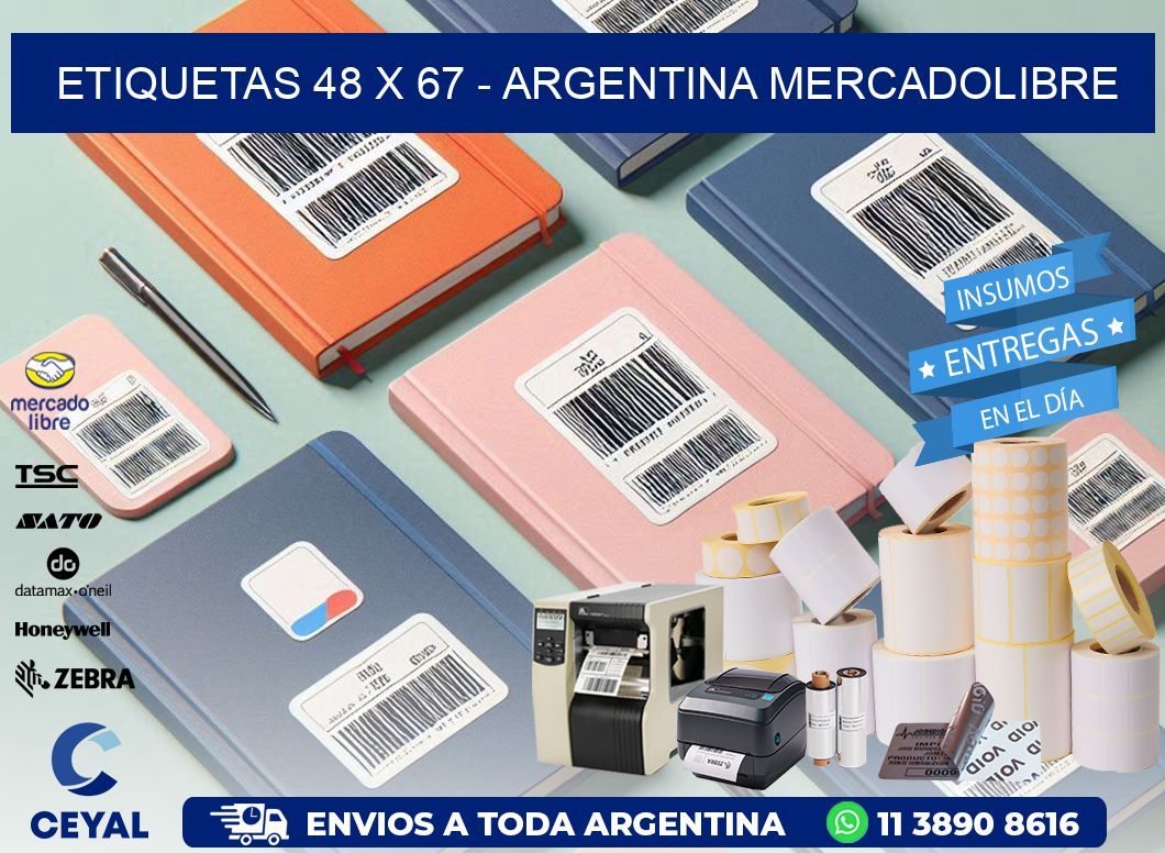 ETIQUETAS 48 x 67 - ARGENTINA MERCADOLIBRE