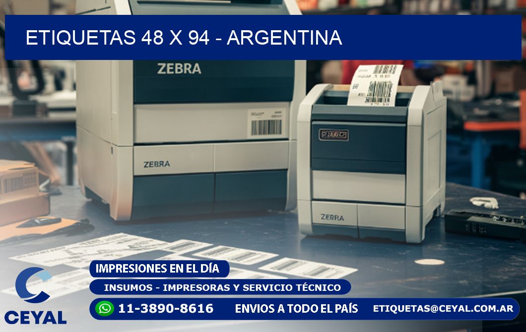 ETIQUETAS 48 x 94 - ARGENTINA