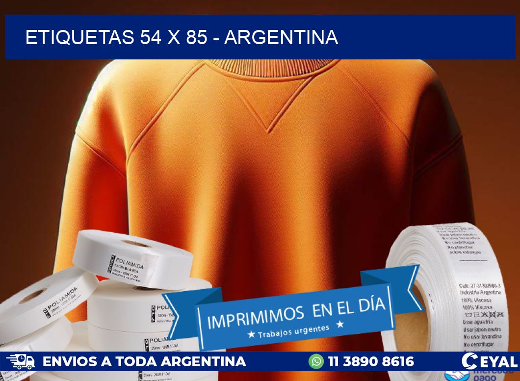 ETIQUETAS 54 x 85 - ARGENTINA