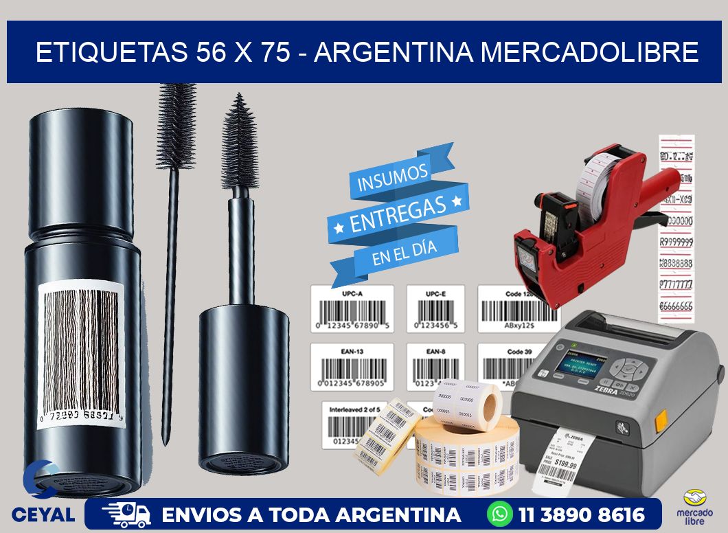 ETIQUETAS 56 x 75 - ARGENTINA MERCADOLIBRE