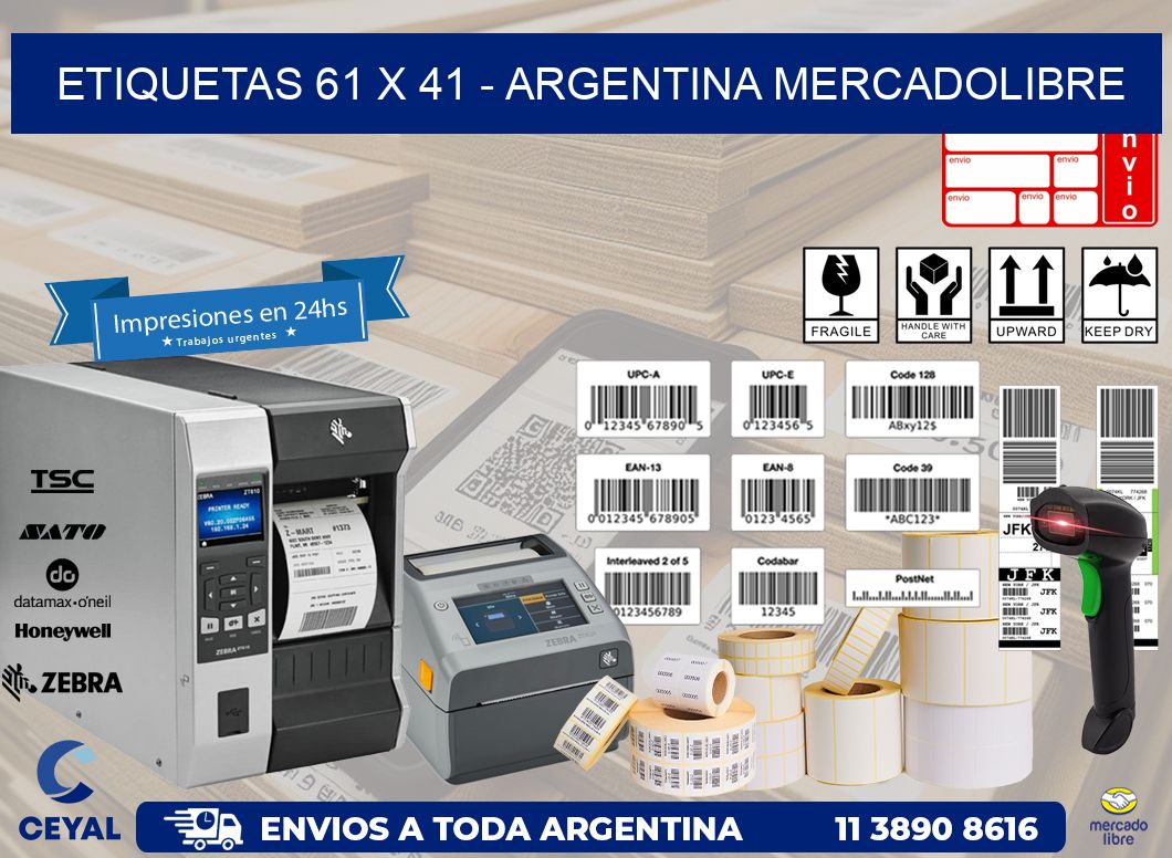 ETIQUETAS 61 x 41 – ARGENTINA MERCADOLIBRE