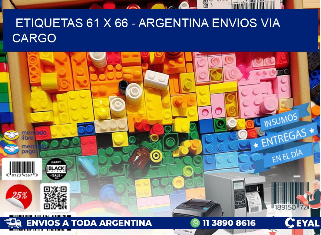 ETIQUETAS 61 x 66 – ARGENTINA ENVIOS VIA CARGO