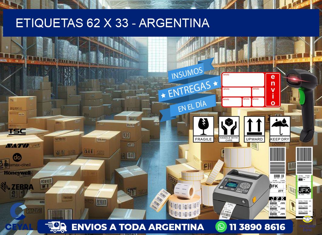 ETIQUETAS 62 x 33 - ARGENTINA