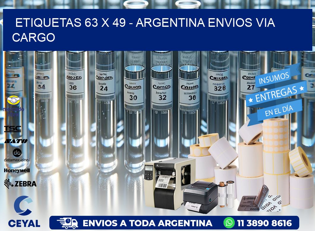 ETIQUETAS 63 x 49 – ARGENTINA ENVIOS VIA CARGO