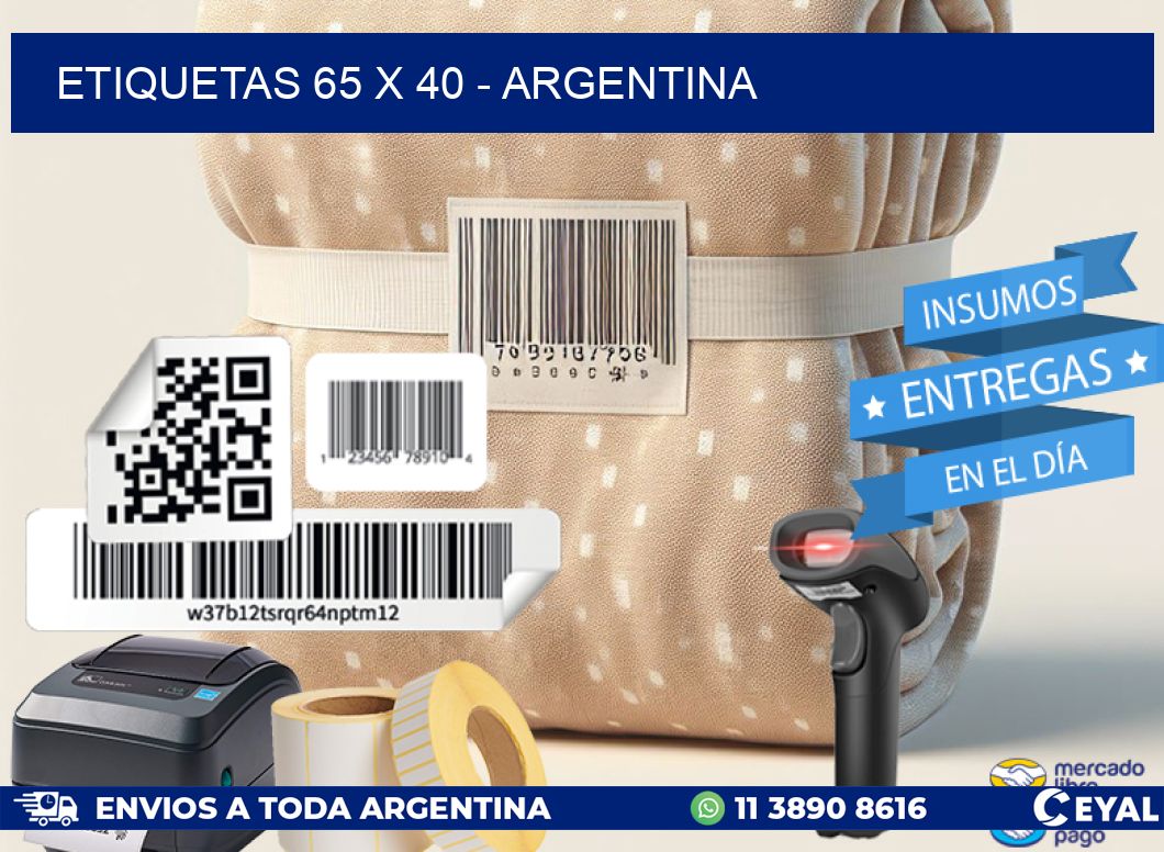 ETIQUETAS 65 x 40 - ARGENTINA