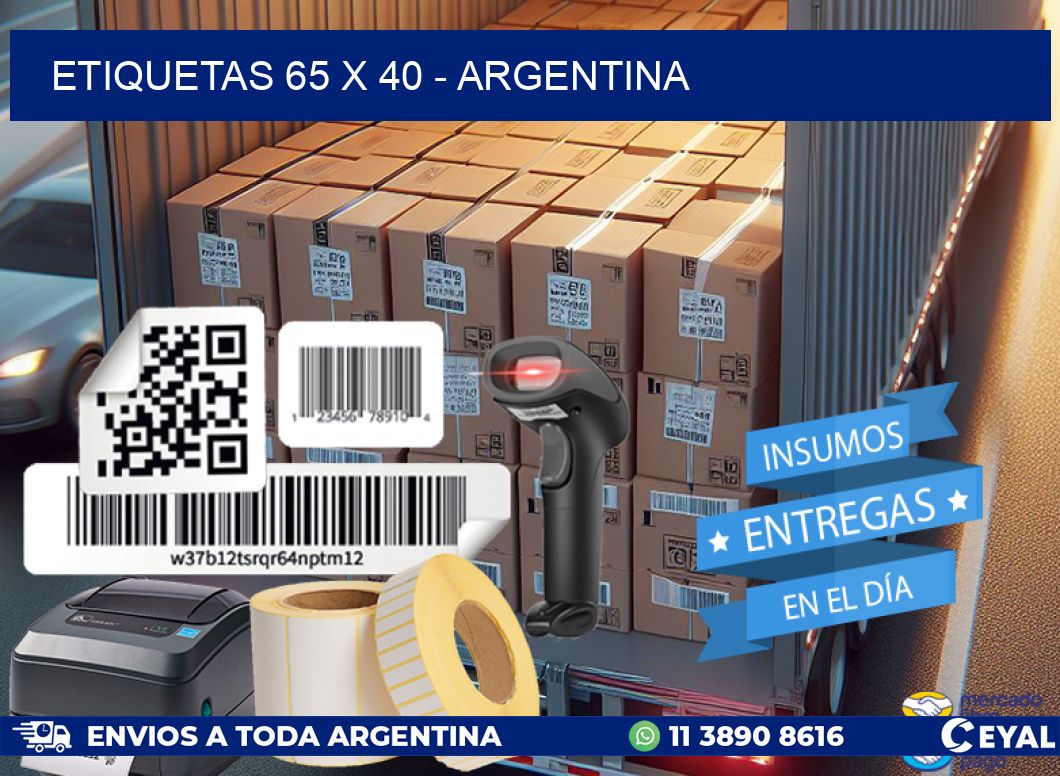 ETIQUETAS 65 x 40 - ARGENTINA