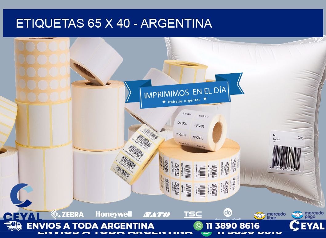 ETIQUETAS 65 x 40 - ARGENTINA