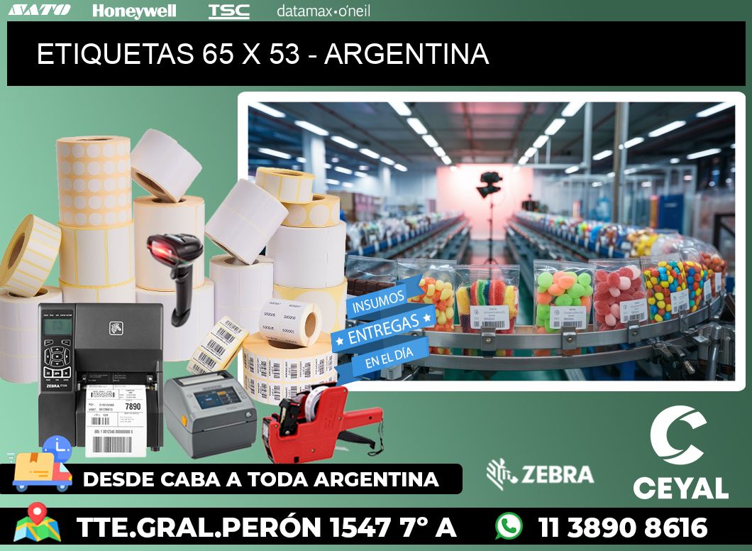 ETIQUETAS 65 x 53 - ARGENTINA