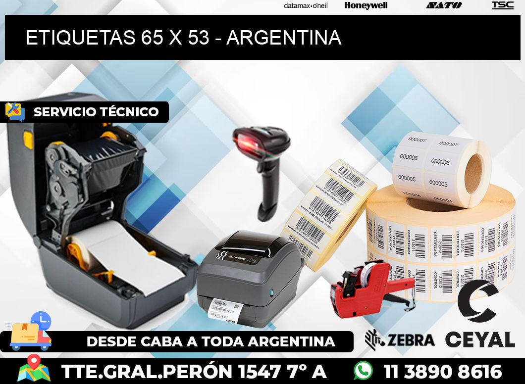 ETIQUETAS 65 x 53 - ARGENTINA