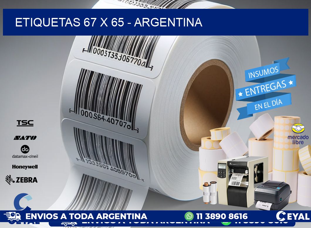 ETIQUETAS 67 x 65 - ARGENTINA