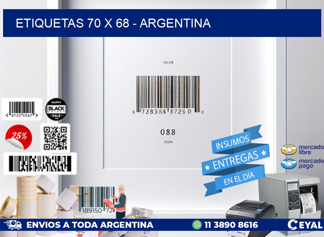 ETIQUETAS 70 x 68 - ARGENTINA